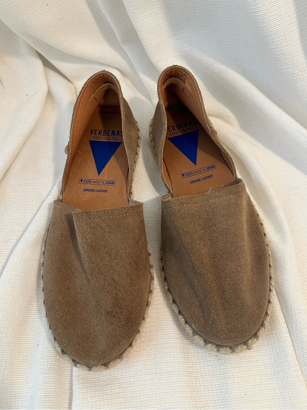 Verbenas Women's Suede Espadrille Flats in Brown